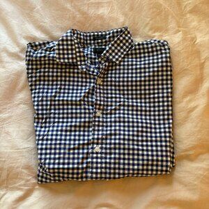 Medium J.Crew Ludlow 120's 2 Ply Cotton Long Sleeve Button Up Shirt Blue Check
